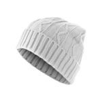 Beanie Cable Flap Beanie - White siva