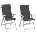vidaXL Jastuci za stolice 2 kom prošarano antracit 120x50x4cm tkanina