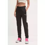 Hlače za trening Puma teamEvostripe boja: crna, s aplikacijom, 659956
