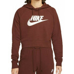 Ženski sportski pulover Nike Sportswear Essential Hoodie Fleece GX Crop W - bronze eclipse/white