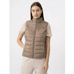 4F Prsluk 4FAW23TVESF072 Smeđa Slim Fit