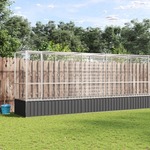 vidaXL Kavez za ptice s produžetkom srebrni 1250,5x107x212 cm čelični