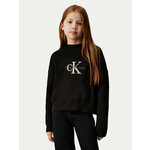 Calvin Klein Jeans Džemper Monologo IG0IG02654 Crna Relaxed Fit
