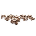 EWA Drvena mehanička 3D puzzle - Set brzih kotača