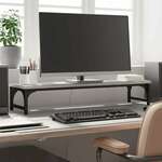 Stalak za monitor siva boja hrasta 85 x 23 x 15 5 cm drveni