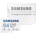 Samsung Evo Plus (2024) 64 GB microSDXC memory card (160 MB/s, Class 10, U3)