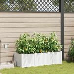 vidaXL Vrtna sadilica Bijela Plastika 120 x 40 x 37.5 cm Sadilice