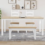 vidaXL Blagovaonski stol Panama bijeli 180x90x75 cm masivna borovina