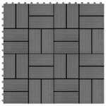 Pločice za trijem 11 kom WPC 30 x 30 cm 1 m² sive