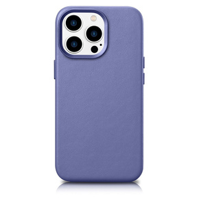 ICarer Case Leather MagSafe Apple iPhone 14 Pro Max light purple