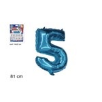 Balon folijski broj 5 plavi