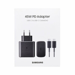 KUĆNI PUNJAČ ORIGINAL ZA SAMSUNG TA845XBEGWW TIP C PD 45W, TIP C NA C CRNI BLIST
