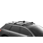 Komplet Thule krovni nosači (par) sa crnom aluminijskom šipkom WingBar Edge (zaobljeni) za tvorničke uzdužne šipke