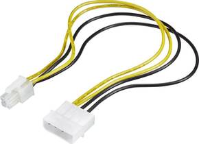 Renkforce struja priključni kabel [1x 4-polni muški konektor ATX - 1x 4-polni električni muški konektor ide] 30.00 cm žuta