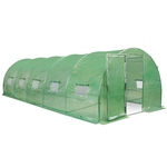 Tunel od folije s metalnim okvirom 3x8m Garden Point zeleni s vratima