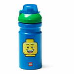 Plava boca za vodu sa zelenim poklopcem LEGO® Iconic, 390 ml