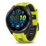 Garmin Forerunner 965 pametni sat, Carbon Gray DLC Titanium Bezel with Black Case and Amp Yellow/Black Silicone Band