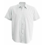 MENS SHORT-SLEEVED COTTON POPLIN SHIRT - White,XL