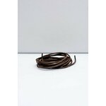 Corbby Brown Waxed Thin Laces bijela