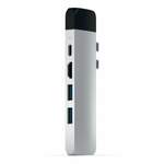 Satechi Aluminium TYPE-C PRO Hub (HDMI 4K,PassThroughCharging,1x USB3.0,1xSD,Ethernet) - Silver