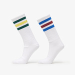 adidas 3 Stripes Ribbed Crew Socks 2-Pack White/ Multicolor M