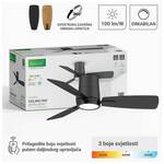 Stropni ventilator sa svjetiljkom Green Tech, 42", 15W, 3CCT, Crno ili Drvo