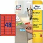 Etiketa laser/inkjet/copy odljepljiva crvena 45,7x21,2 Zweckform 20/1