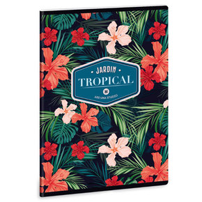 Ars Una: Tropical Wildblume bilježnica na kockice A/5