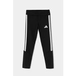 Dječji donji dio trenirke adidas boja: crna, s aplikacijom, JJ5036