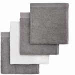 T-TOMI BIO Bamboo Baby Washcloths spužvica za tijelo Grey 25 x 25 cm 4 kom