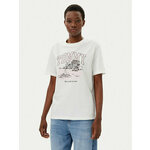 Tommy Jeans T-shirt Tonal Tropics DW0DW21343 Écru Relaxed Fit
