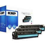 KMP toner CF381A, ljubičasta (magenta)/plava (cyan)