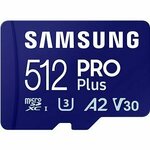 Samsung PRO Plus 512 GB microSDXC memory card (2023) with USB adapter