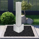 vidaXL Vrtna fontana srebrna 37,7x32,6x110 cm od nehrđajućeg čelika