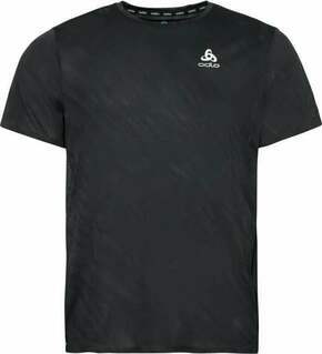 Odlo The Zeroweight Engineered Chill-tec Running T-shirt Shocking Black Melange M Majica za trčanje s kratkim rukavom