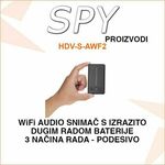 WIFI AUDIO SNIMAČ - BUBA S IZRAZITO DUGIM RADOM BATERIJE HDV-S-AWF2