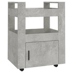 Kuhinjska kolica siva boja betona 60x45x80 cm konstruirano drvo Beton siva