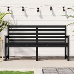 vidaXL Vrtna klupa crna 159,5x48x91,5 cm od masivne borovine