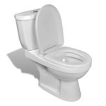 vidaXL Bijeli WC s vodokotlićem