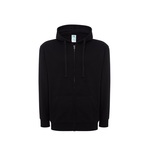 Duks s kapuljačom i zatvaračem, unisex, crna - 2XL