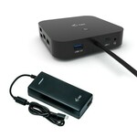 i-tec USB-C priključna stanica s dva zaslona, napajanje 100 W + univerzalni punjač 112 W