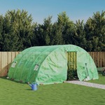 vidaXL Staklenik s čeličnim okvirom zeleni 20 m² 5 x 4 x 2,3 m