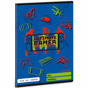 Ars Una: Ultimate Gamer bilježnica za 1. razred sa crtama A/5 14-32