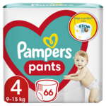 Pampers Pants pelene hlačice, Veličina 4, 9 -15 kg, 66 komada