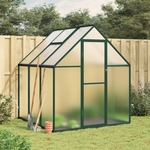 vidaXL Staklenik s okvirom zeleni 169 x 169 x 195 cm aluminijski