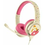Dječje naglavne slušalice s mikrofonom OTL Animal Crossing Isabelle krem-roze