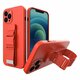 TPU Rope Case gel maska s trakom za Xiaomi Redmi 9C: crvena