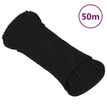 vidaXL Radno uže crno 4 mm 50 m poliestersko