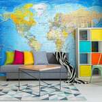 Samoljepljiva foto tapeta - World Classic Map 245x175