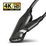 AXAGON USB 2.0 Type C HDMI 2.0 transformator Crno 25cm RVC-HI2M
